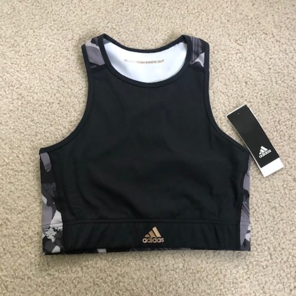 NWT! Adidas Zoe Saldana Aeroready Sports Bra - Picture 1 of 4